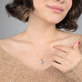 Heart Aquamarine March Birthstone Necklace, thumbnail 5 of 5