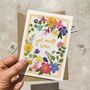 Whimsical Floral Garden Get Well Soon Card, thumbnail 2 of 6