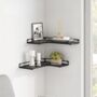 Set Of Two Floating Shelves L Shaped Corner Shelves, thumbnail 1 of 6