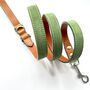 Green Leather Dog Lead, thumbnail 5 of 6
