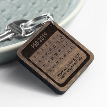 Personalised 'Our Special Date' Keyring, 2 of 2