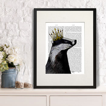 Badger King Book Print, Framed Or Unframed, 8 of 8