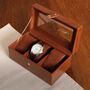 Personalised Tan Faux Leather Watch Box, thumbnail 4 of 5