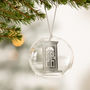 Personalised Family Door Glass Dome Bauble, thumbnail 2 of 4