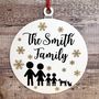 Christmas Stick Family Bauble Wreath, thumbnail 5 of 5