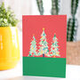 Kitsch And Floral Christmas Trees Card, thumbnail 1 of 2