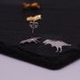 Sterling Silver T Rex Tyrannosaurus Dinosaur Stud Earrings, thumbnail 3 of 12