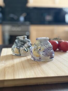 Handmade Porcelain Salt And Pepper Shakers, 2 of 4