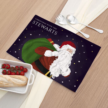Personalised Traditional Santa Placemat, 2 of 5