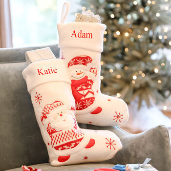 Personalised White Christmas Children's Stocking, 3 of 6