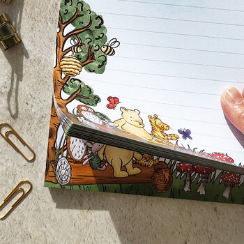 Winnie And Friends On A Log Stationery Bundle, A5 Notepad And Six Cards And Envelopes, 5 of 8