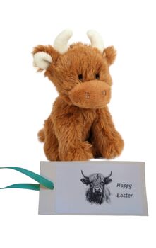 Happy Easter Highland Cow, Easter Gift Card And Box, 6 of 8