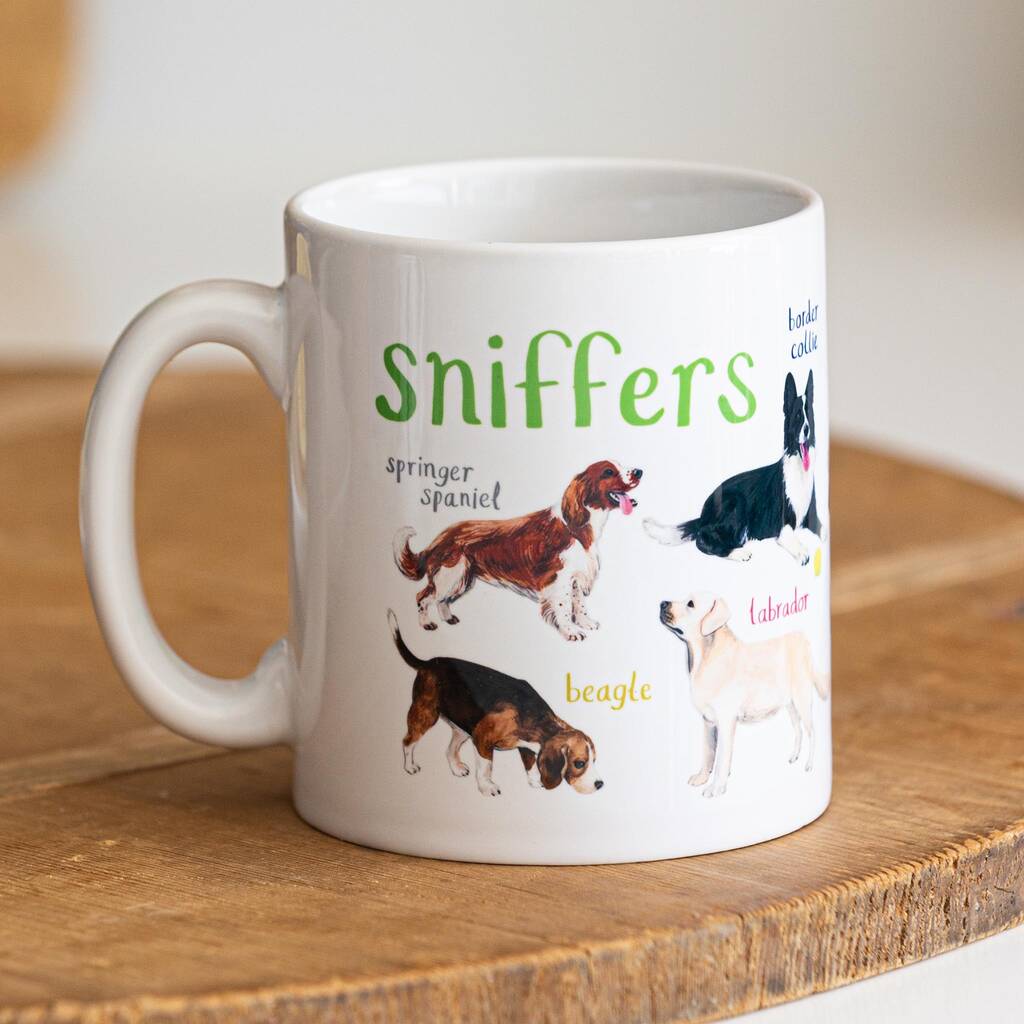 'Sniffers' Ceramic Dog Mug, 1 of 7