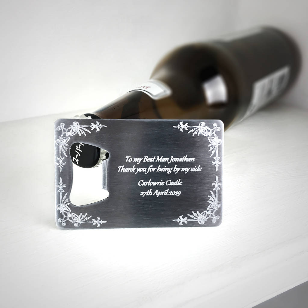 Personalised Bottle Opener With Engraved Message