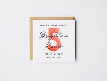 Personalised Bold Happy New Home Card *Colour Options, 4 of 5