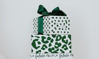 Green Polka Spotty Luxury Wrapping Paper, 6 of 6