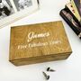 Carved Personalised Wooden Anniversary Box, thumbnail 1 of 7