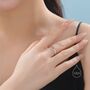 Sterling Silver Heart Shape Skinny Ring, thumbnail 3 of 12