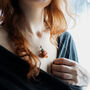 Aragonite Gemstone Pendant Necklace Stainless Steel, thumbnail 1 of 5