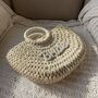 Large Bride Wicker Handle Basket Drawstring Bag, thumbnail 2 of 4