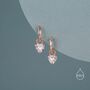 Sterling Silver Trillion Cut Cz Hoop Earrings, thumbnail 3 of 12