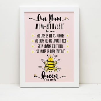 Personalised Mum Print For Mothers, 2 of 5