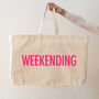 Oversized Tote Bag. Weekending Bag. Natural, thumbnail 2 of 3