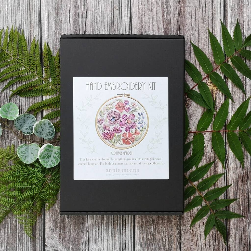 Cottage Garden Floral Embroidery Kit, 1 of 5