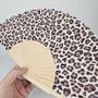 Handheld Leopard Folding Fan, thumbnail 1 of 3