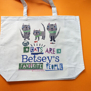 Personalised Cat Person Bag, 9 of 10