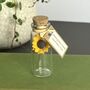 Tiny Sunflower In A Bottle With Personalised Message, thumbnail 2 of 12