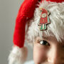 Elf Christmas Pin Badge, thumbnail 1 of 2