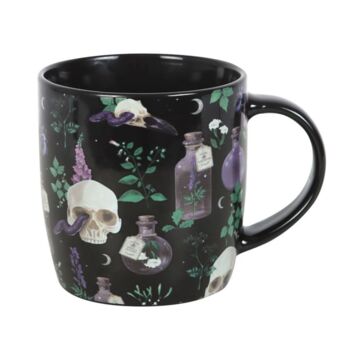 Gothic Skull Print Mug – Spooky Coffee And Tea Cup, 2 of 3