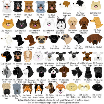 Personalised Geometric Dog Breed ID Tag, 10 of 11