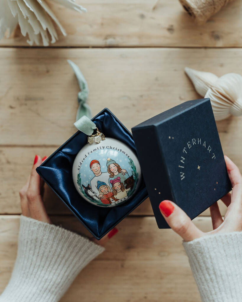 Family Portrait Christmas Bauble By Winterhart