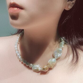 Multi Way Large Baroque Pearl Necklace, 3 of 6