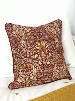 Red Crimson Snakeshead William Morris 18' Cushion Cover, 5 of 5