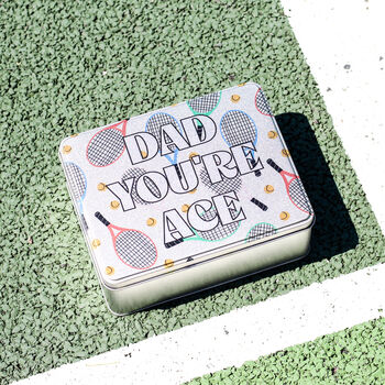 Personalised Wristband And Balls Tennis Tin Gift For Dad, 2 of 9