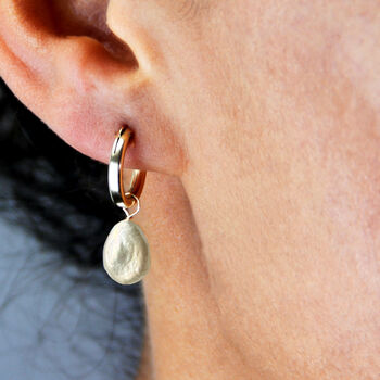 Keshi Pearl Hoop Earrings, 2 of 7