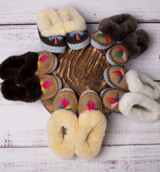 Lucky Dip Sheepskin Moccasins Slippers, 7 of 11