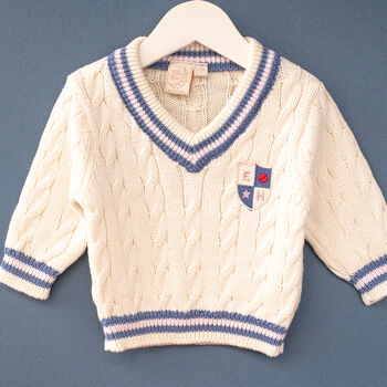 Clubhouse Personalised Baby And Children’s Cricket Jumper, 5 of 12