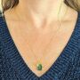 'The Trio' Emerald Gold Plated Necklace, thumbnail 6 of 11