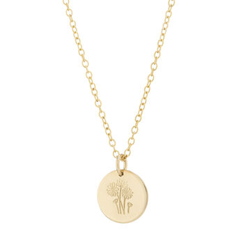 Gold Plated Or Sterling Silver Wildflower Pendant, 2 of 5