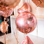 Rose Gold Birthday Surprise Helium Inflated Balloons, thumbnail 4 of 4