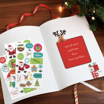 Personalised Christmas Activity Book With Stickers, 2 of 6