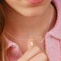 Girl's Personalised Silver Script Initial Necklace, thumbnail 1 of 8
