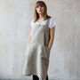 Unbleached Natural Linen Pinafore Apron For Women, thumbnail 6 of 6