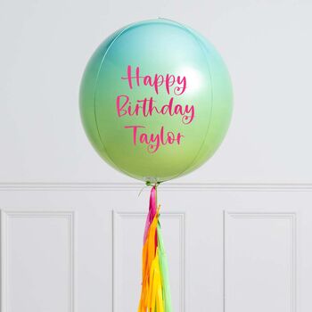 Personalised Tutti Fruity Inflated Orb Balloon, 2 of 2