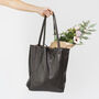 Dark Chocolate Soft Leather Tote Shopper, thumbnail 4 of 12