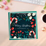 Personalised Green And Red Christmas Card, thumbnail 2 of 2